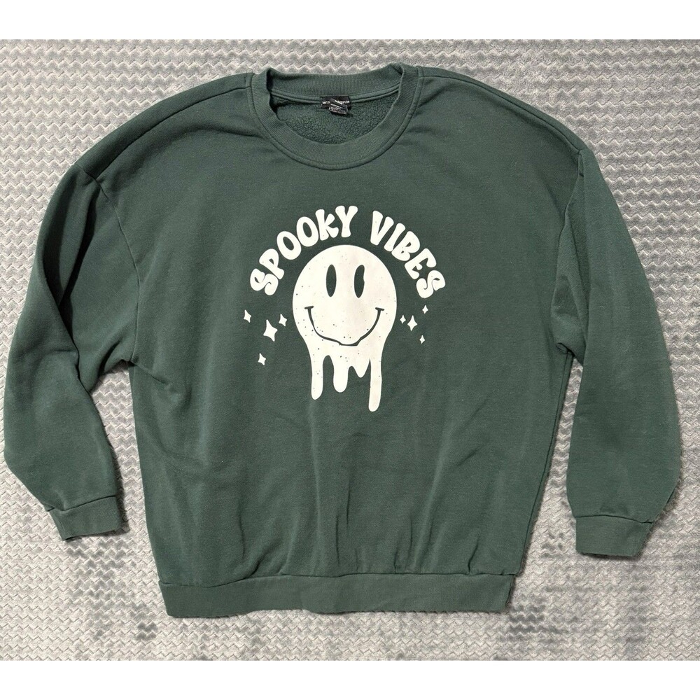 Better Together Green Sweatshirt “ Spooky Vibes” Size XL